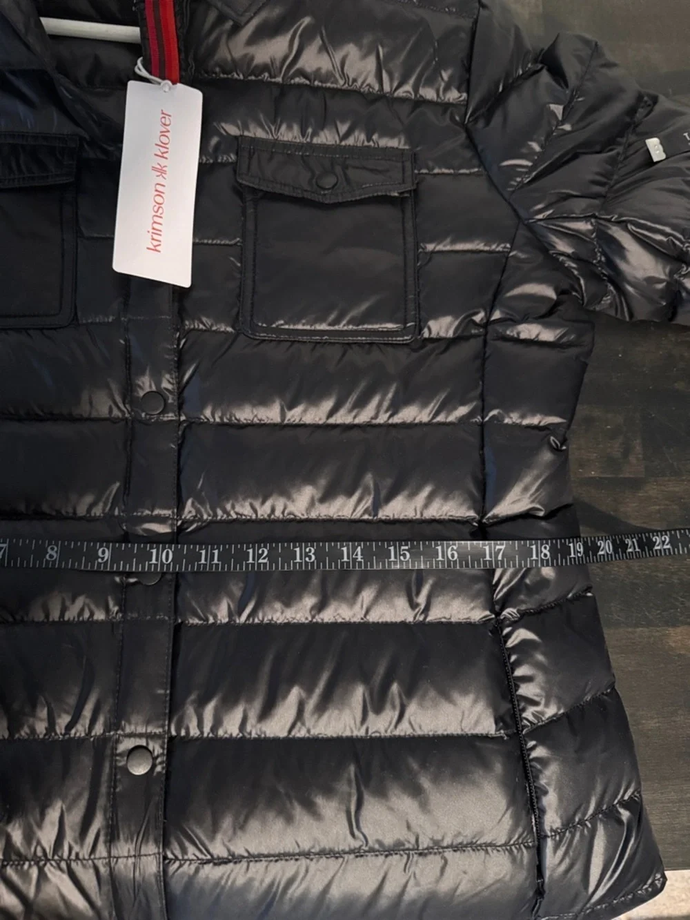 Krimson Klover Black Annie Long Shacket Duck Down Blend Size Medium NWT
